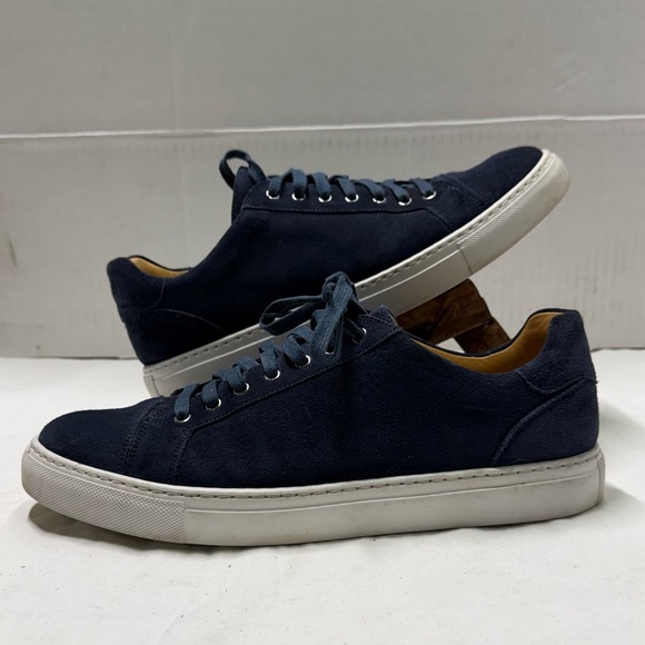 Magnanni Shoes Casual Sneakers Shoes Navy Blue Suede Mens Size 10.5 M 21558